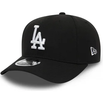 cappellino-nero-con-visiera-curva-snapback-9fifty-stretch-snap-dei-los-angeles-dodgers-mlb-di-new-era