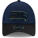 cappellino-curvo-blu-navy-e-nero-snapback-9forty-stretch-snap-sideline-road-dei-seattle-seahawks-nfl-di-new-era