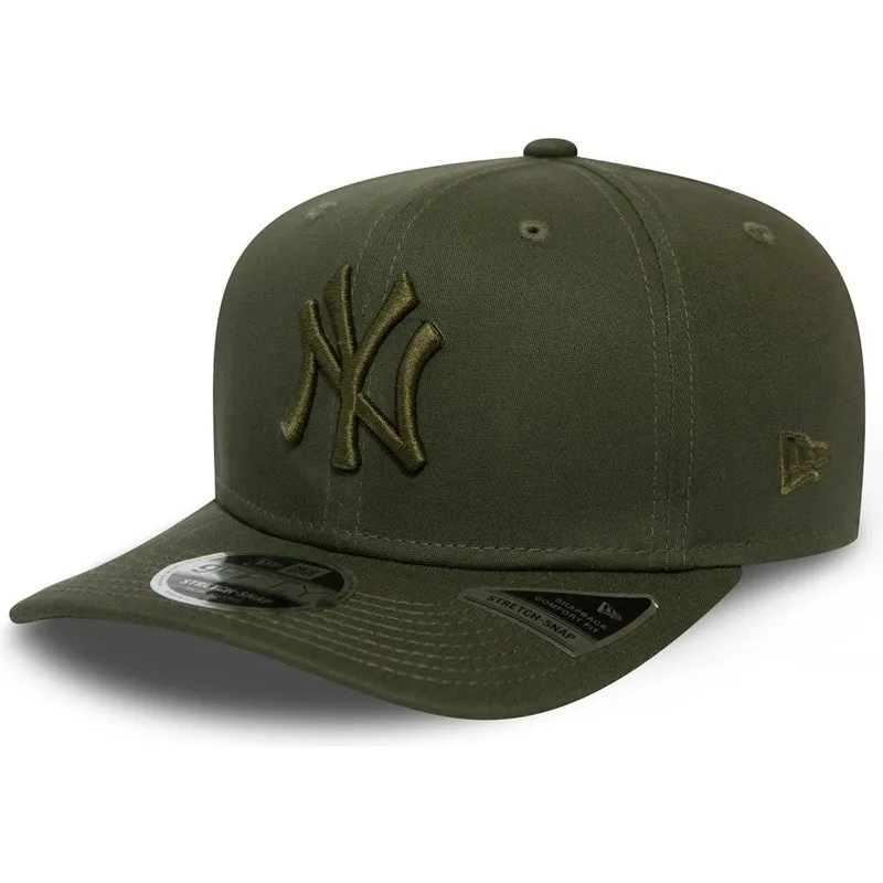 cappelli-curva-verde-snapback-9fifty-stretch-snap-league-essential-dei-new-york-yankees-mlb-di-new-era