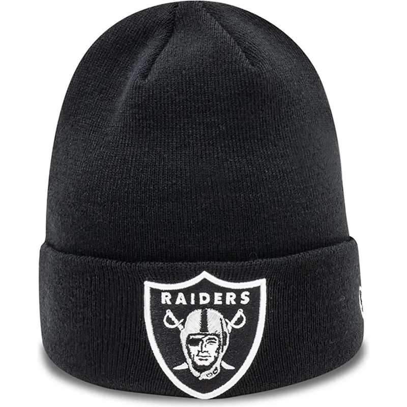 berretto-nero-essential-cuff-dei-las-vegas-raiders-nfl-di-new-era
