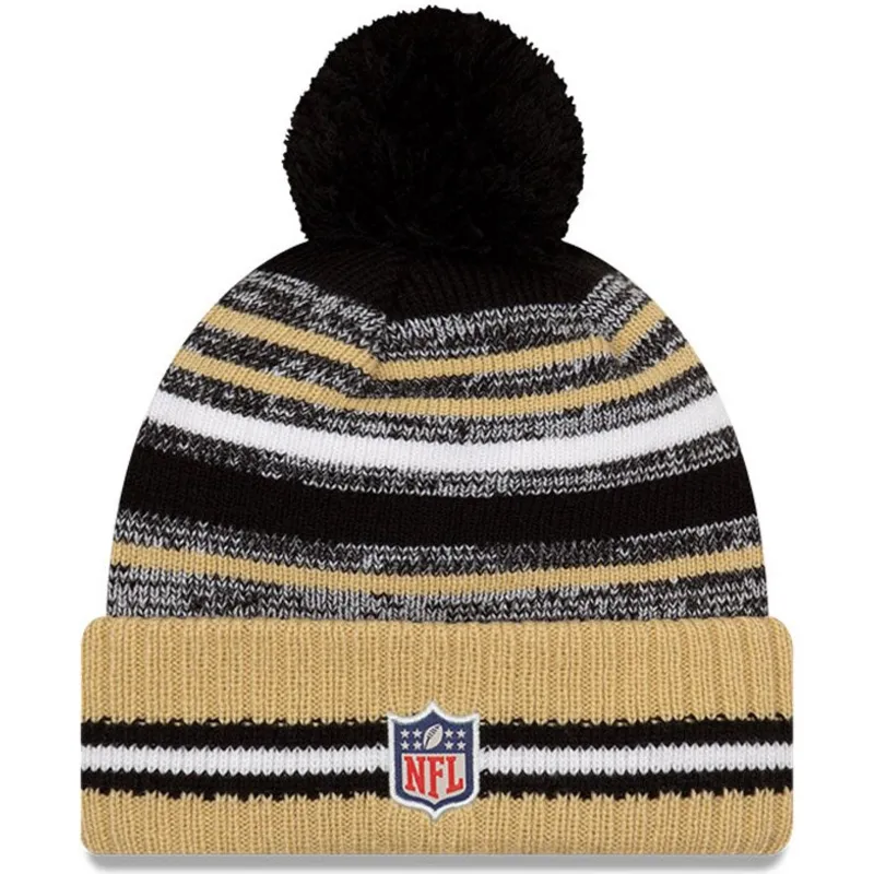 cappelli-marrone-negro-sport-sideline-dei-new-orleans-saints-nfl-di-new-era