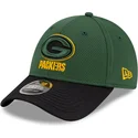 cappellino-curvo-verde-e-nero-snapback-9forty-stretch-snap-sideline-road-dei-green-bay-packers-nfl-di-new-era