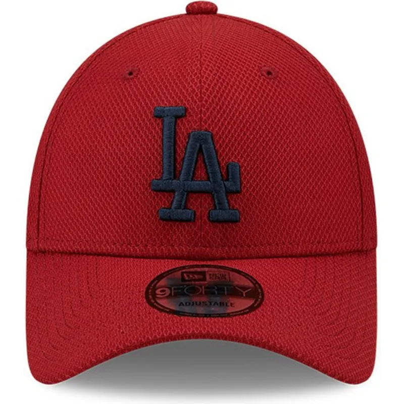 cappelli-curva-rosso-cinghia-regolabile-9forty-diamond-era-dei-los-angeles-dodgers-mlb-di-new-era