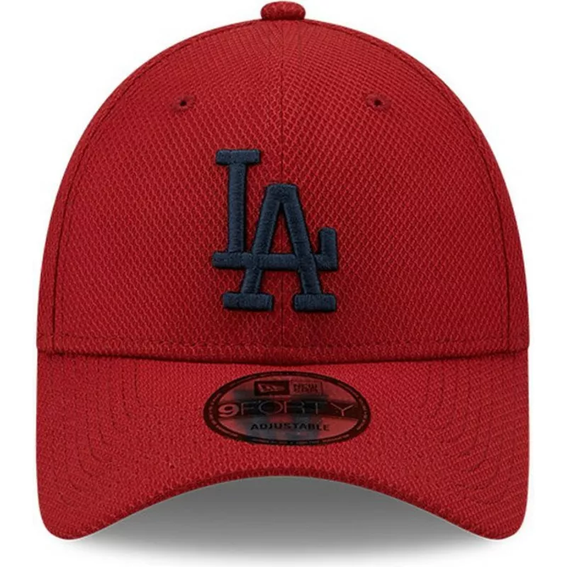 new-era-curved-brim-blue-logo-9forty-diamond-era-los-angeles-dodgers-mlb-red-adjustable-cap