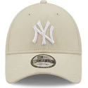 cappellino-curvo-beige-regolabile-9forty-diamond-era-dei-new-york-yankees-mlb-di-new-era