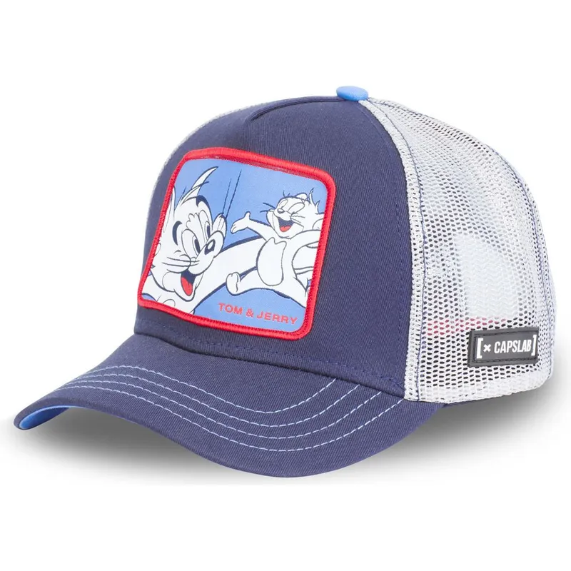 cappelli-curva-blu-marino-snapback-tom-e-jerry-looney-tunes-di-capslab cappelli-curva-blu-marino-snapback-tom-e-jerry-looney-tunes-di-capslab