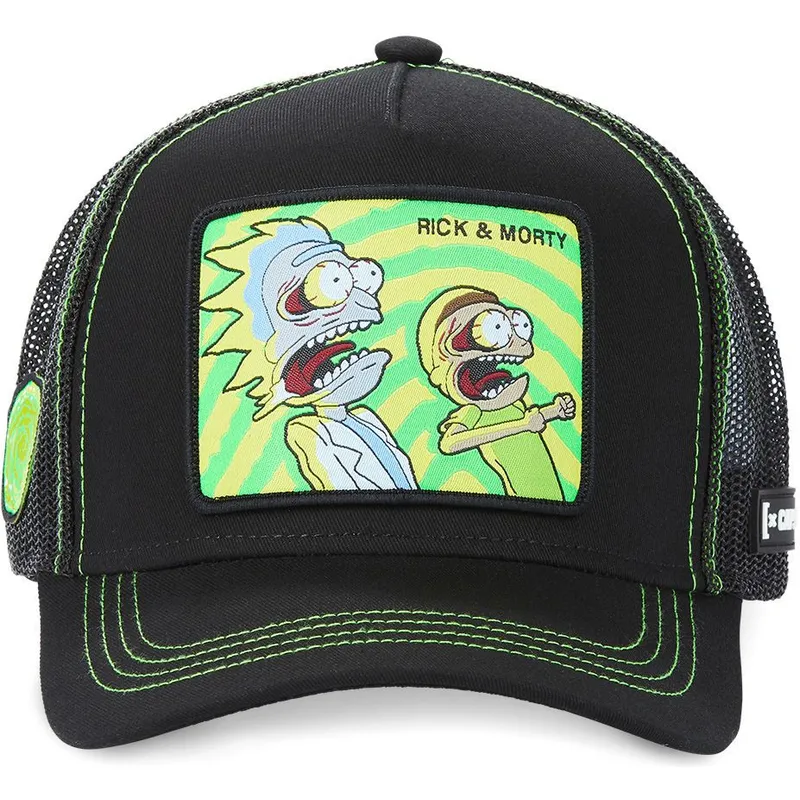 cappellino-trucker-nero-rick-e-morty-psy2-di-capslab