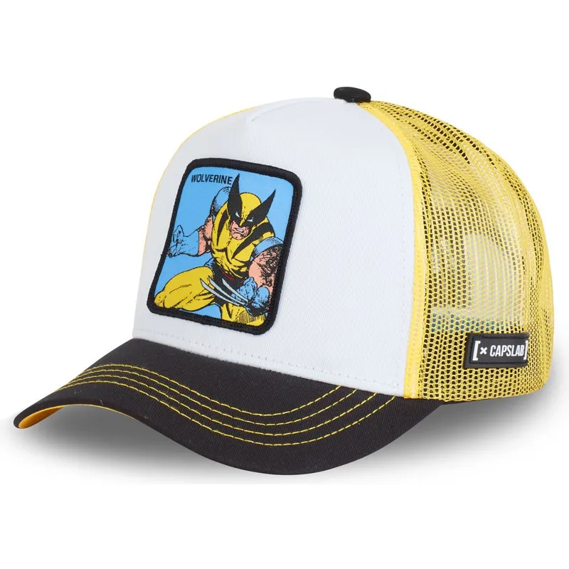 cappelli-curva-bianco-snapback-wolverine-marvel-comics-di-capslab