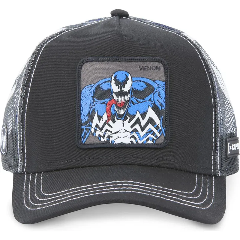 cappelli-curva-nero-snapback-venom-marvel-comics-di-capslab