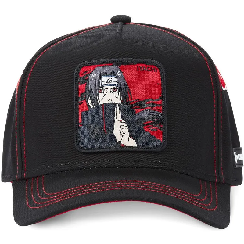cappellino-curvo-nero-snapback-itachi-uchiha-aka2-naruto-di-capslab