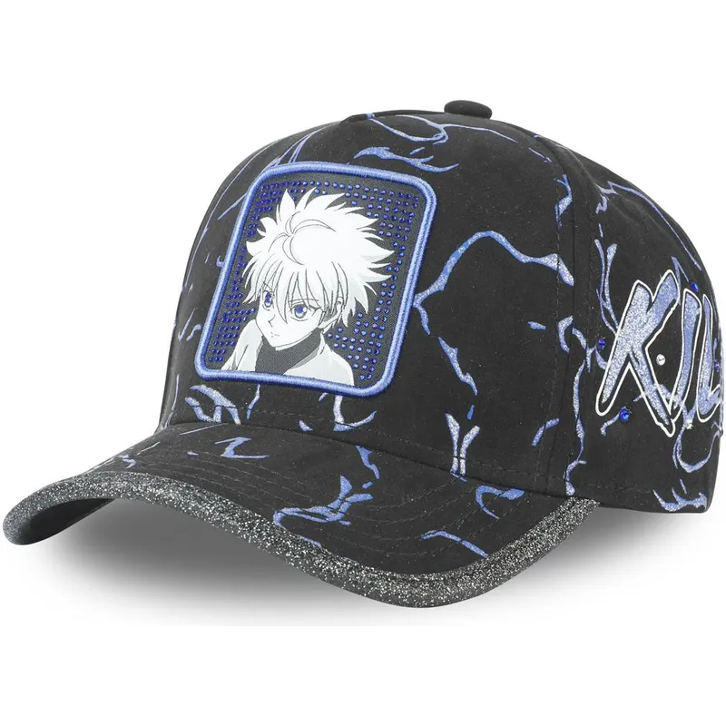 cappellino-curvo-nero-e-blu-regolabile-killua-zoldyck-tag-kir1-hunter-x-hunter-di-capslab