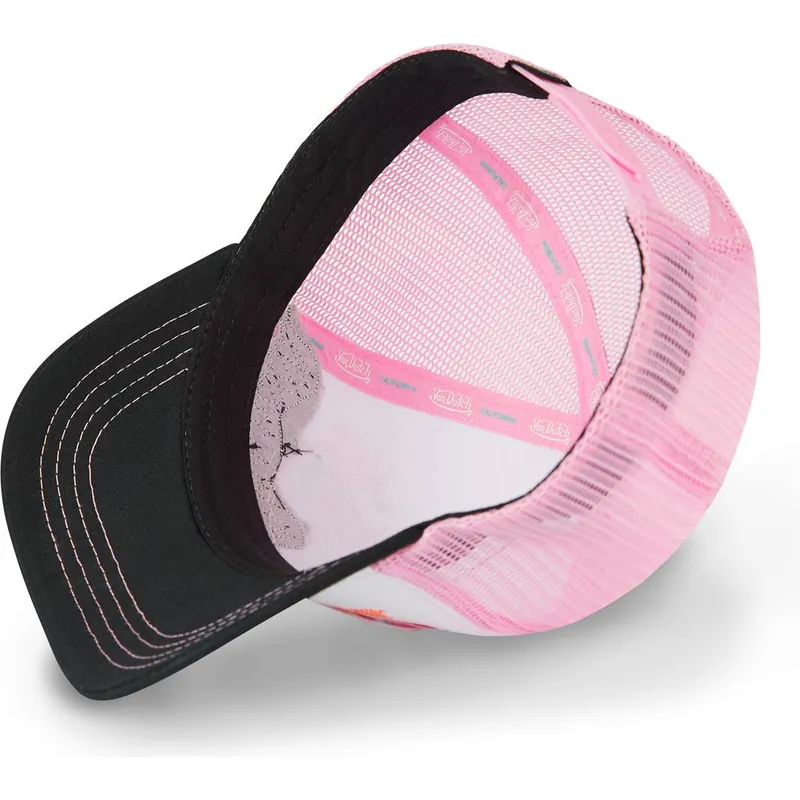 Berretto Trucker Von Dutch Donna – Snapback Regolabile, Rosa, Giallo E Nero, Taglia Unica, Con Toppa Ricamata, Stile Iconico