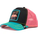 gorra-trucker-nera-rosa-e-blu-flamenco-squad-flamingoals-the-farm-di-goorin-bros