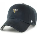 cappelli-curva-nero-cinghia-regolabile-clean-up-base-runner-dei-pittsburgh-penguins-nhl-di-47-brand