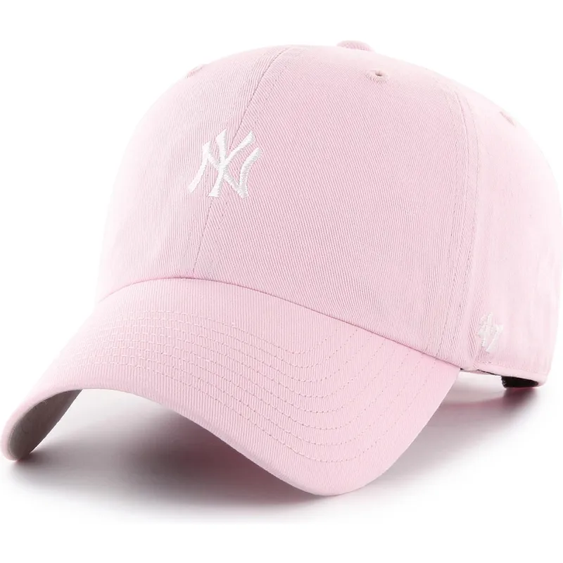 cappelli-curva-rosa-cinghia-regolabile-clean-up-base-runner-dei-new-york-yankees-mlb-di-47-brand