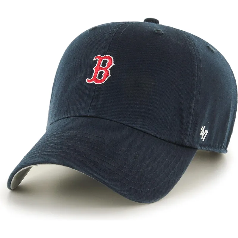 cappellino-curvo-blu-navy-regolabile-clean-up-base-runner-dei-boston-red-sox-mlb-di-47-brand