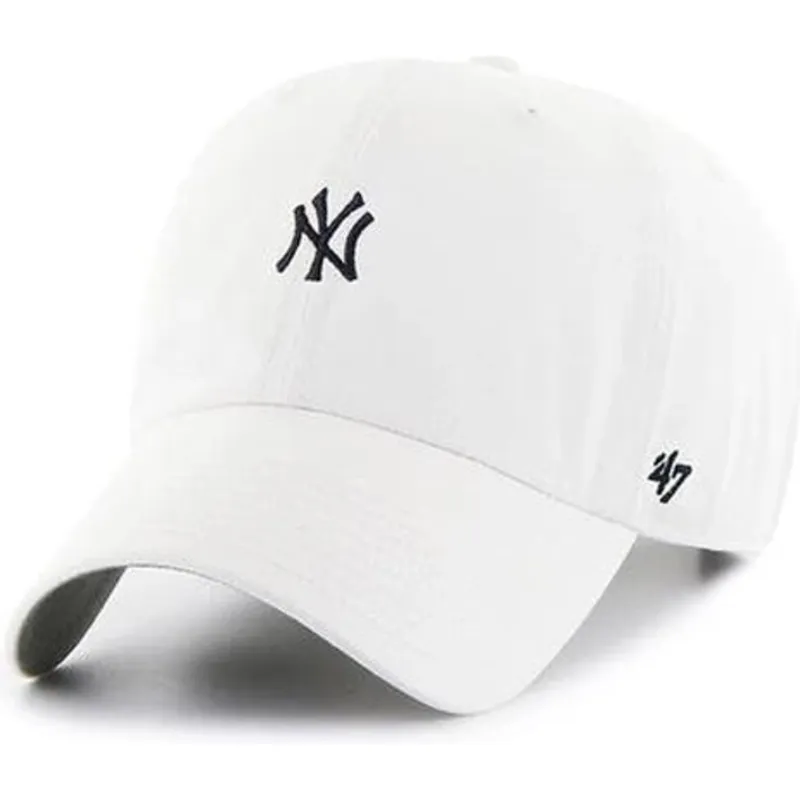 cappellino-curvo-bianco-regolabile-clean-up-base-runner-dei-new-york-yankees-mlb-di-47-brand