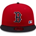 cappelli-piatta-rosso-snapback-9fifty-team-arch-dei-boston-red-sox-mlb-di-new-era