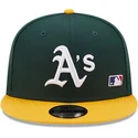cappello-snapback-verde-e-giallo-9fifty-team-arch-oakland-athletics-mlb-di-new-era