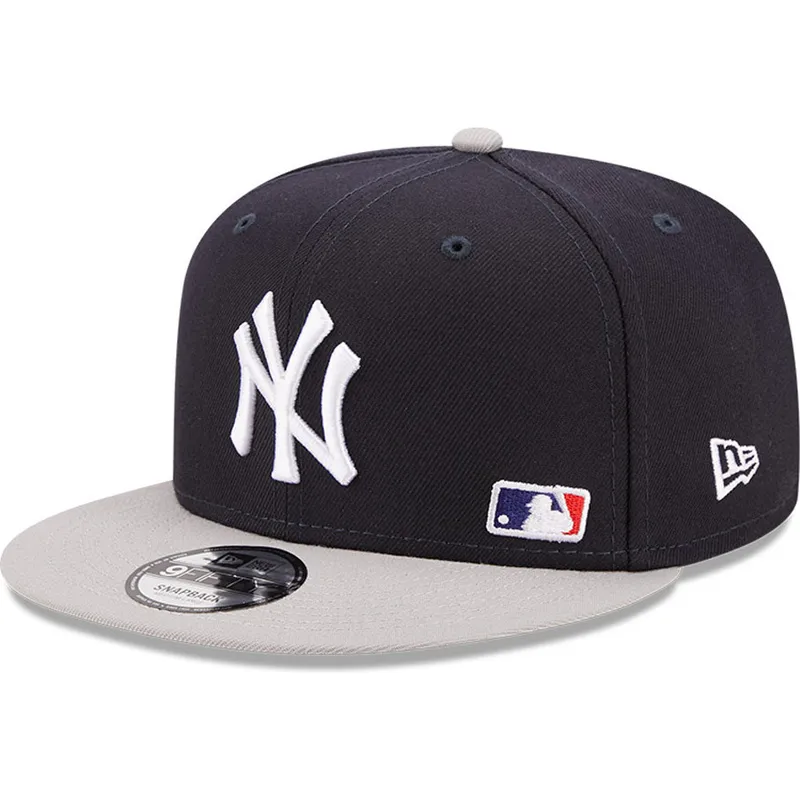 cappello-piatto-blu-marino-e-grigio-snapback-9fifty-team-arch-di-new-york-yankees-mlb-di-new-era