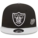 cappello-piatto-nero-e-grigio-snapback-9fifty-team-arch-dei-las-vegas-raiders-nfl-di-new-era