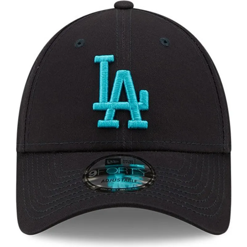 cappelli-curva-blu-marino-cinghia-regolabile-9forty-league-essential-dei-los-angeles-dodgers-mlb-di-new-era