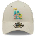 cappelli-curva-grigio-cinghia-regolabile-9forty-camo-infill-dei-los-angeles-dodgers-mlb-di-new-era