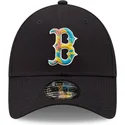 cappelli-curva-blu-marino-cinghia-regolabile-9forty-camo-infill-dei-boston-red-sox-mlb-di-new-era