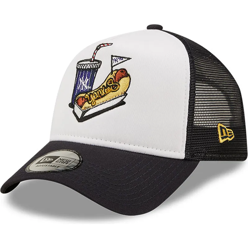 cappelli-curva-bianco-snapback-a-frame-stadium-food-hot-dog-dei-new-york-yankees-mlb-di-new-era
