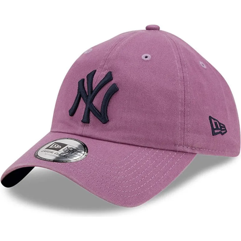 cappelli-curva-viola-cinghia-regolabile-negro-9twenty-essential-casual-classic-dei-new-york-yankees-mlb-di-new-era