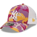 cappelli-curva-rosa-snapback-a-frame-camo-pack-dei-new-york-yankees-mlb-di-new-era