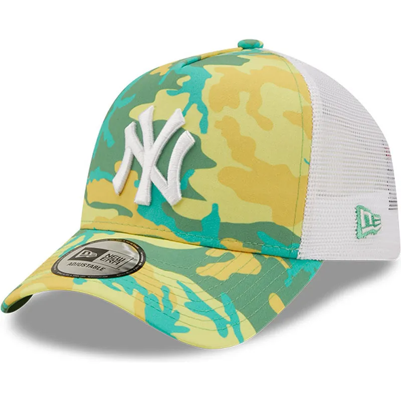 cappelli-curva-verde-snapback-a-frame-camo-pack-dei-new-york-yankees-mlb-di-new-era