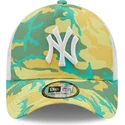 cappelli-curva-verde-snapback-a-frame-camo-pack-dei-new-york-yankees-mlb-di-new-era