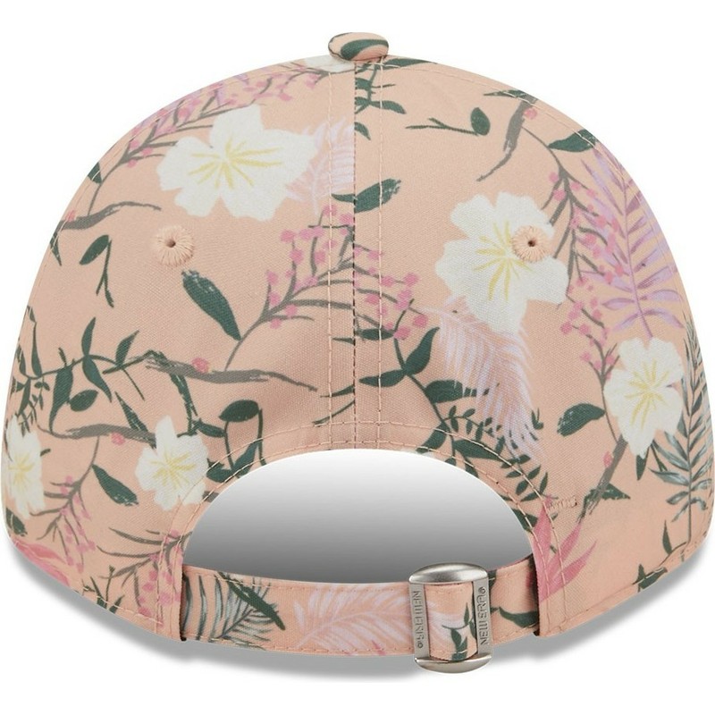 new-era-curved-brim-9forty-floral-los-angeles-dodgers-mlb-pink-adjustable-cap