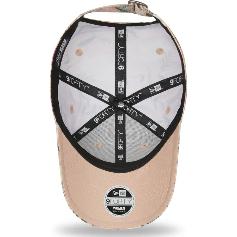 cappelli-curva-rosa-cinghia-regolabile-9forty-floral-dei-los-angeles-dodgers-mlb-di-new-era