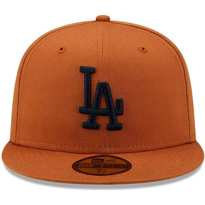 cappelli-piatta-marrone-regolato-59fifty-league-essential-dei-los-angeles-dodgers-mlb-di-new-era