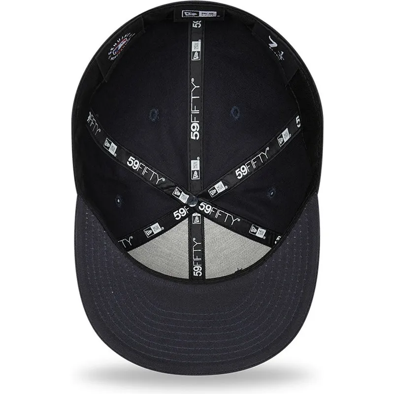 cappello-piatto-blu-navy-chiuso-con-logo-giallo-59fifty-league-essential-dei-new-york-yankees-mlb-di-new-era