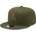 cappello-snapback-piatto-verde-con-logo-verde-9fifty-league-essential-dei-los-angeles-dodgers-mlb-di-new-era