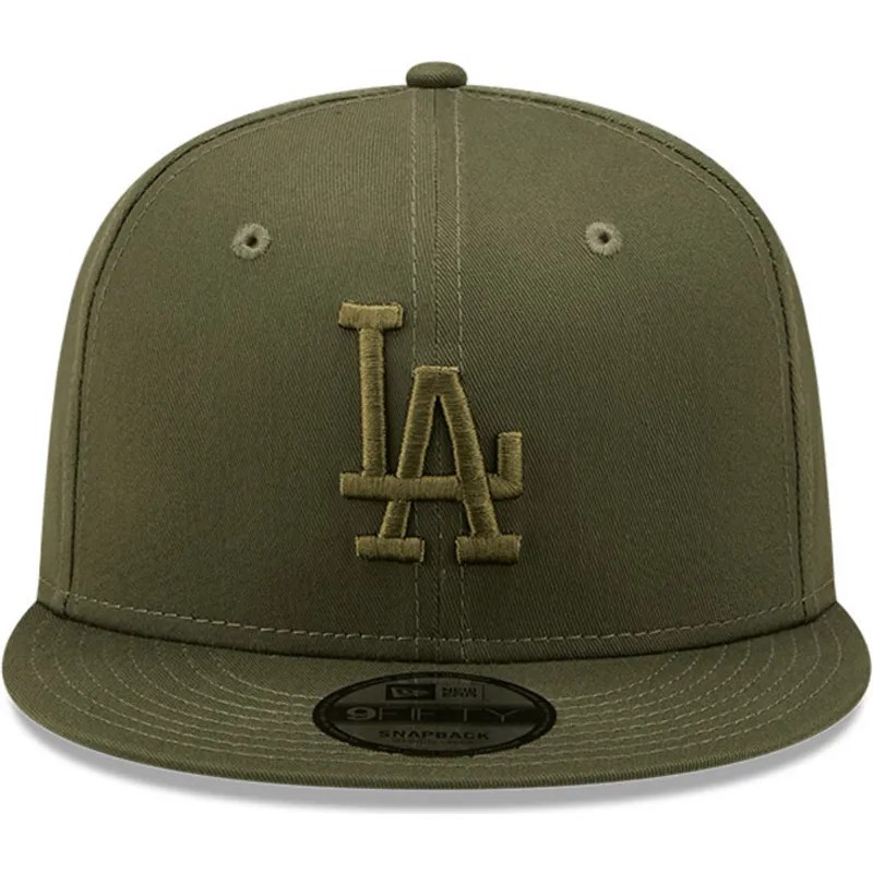 cappelli-piatta-verde-snapback-9fifty-league-essential-dei-los-angeles-dodgers-mlb-di-new-era