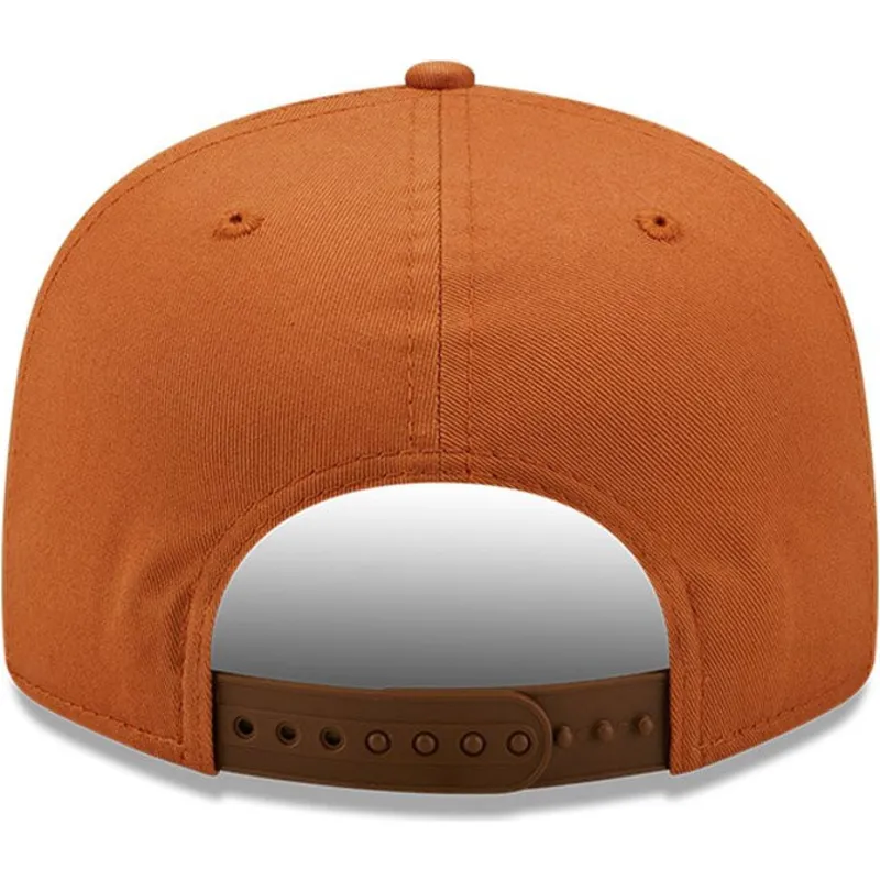 cappelli-piatta-marrone-snapback-marron-9fifty-league-essential-dei-los-angeles-dodgers-mlb-di-new-era