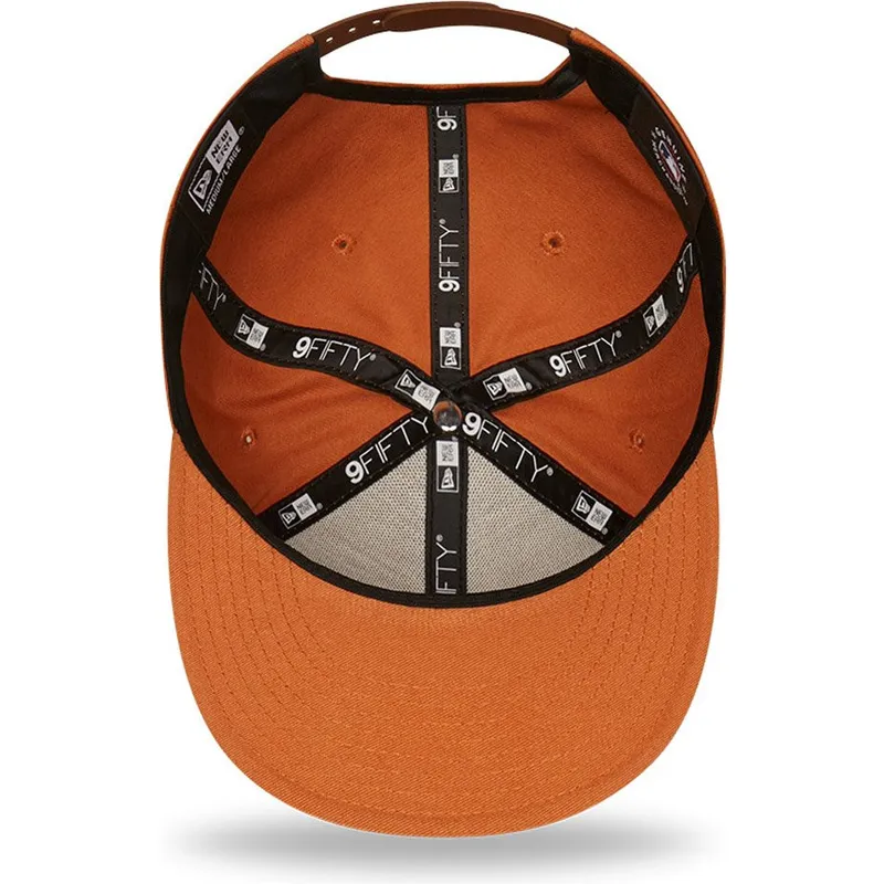 cappelli-piatta-marrone-snapback-marron-9fifty-league-essential-dei-los-angeles-dodgers-mlb-di-new-era