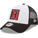 cappellino-trucker-bianco-e-nero-a-frame-team-patch-dei-boston-red-sox-mlb-di-new-era