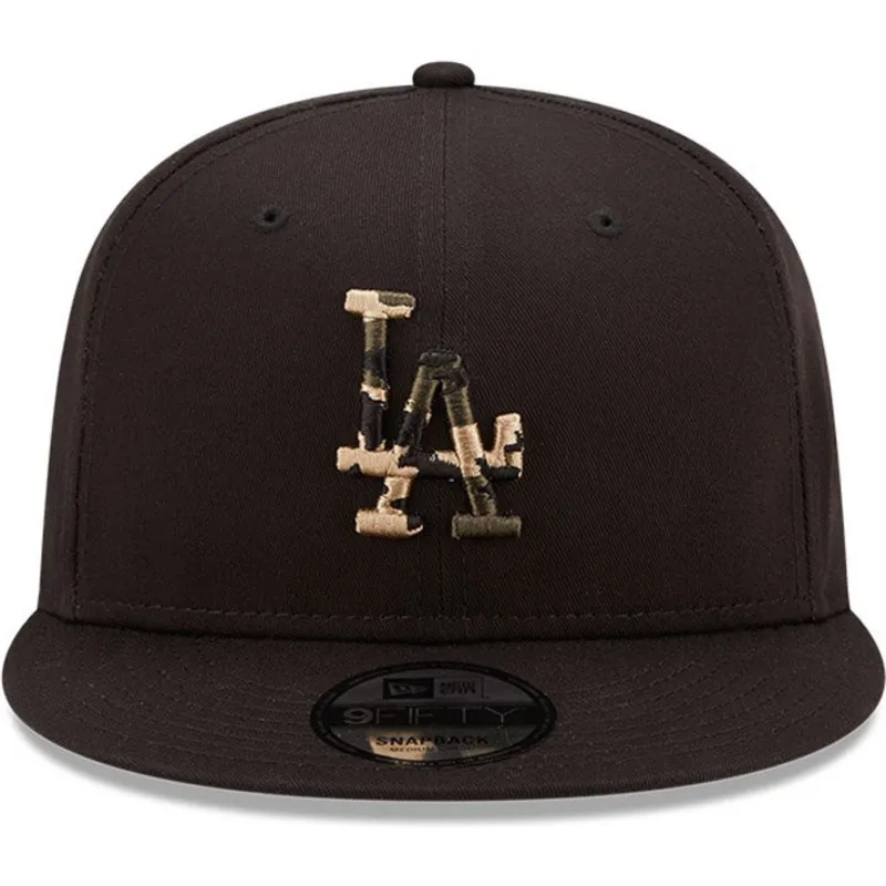 cappelli-piatta-nero-snapback-9fifty-camo-infill-dei-los-angeles-dodgers-mlb-di-new-era
