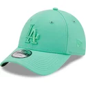 cappellino-verde-regolabile-con-visiera-curva-e-logo-verde-9forty-league-essential-dei-los-angeles-dodgers-mlb-di-new-era