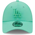 cappellino-verde-regolabile-con-visiera-curva-e-logo-verde-9forty-league-essential-dei-los-angeles-dodgers-mlb-di-new-era