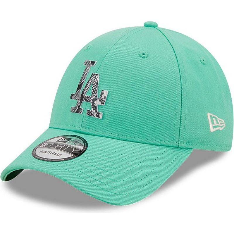 new-era-curved-brim-9forty-infill-los-angeles-dodgers-mlb-green-adjustable-cap