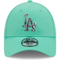 cappellino-curvo-verde-regolabile-9forty-infill-dei-los-angeles-dodgers-mlb-di-new-era