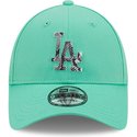 new-era-curved-brim-9forty-infill-los-angeles-dodgers-mlb-green-adjustable-cap