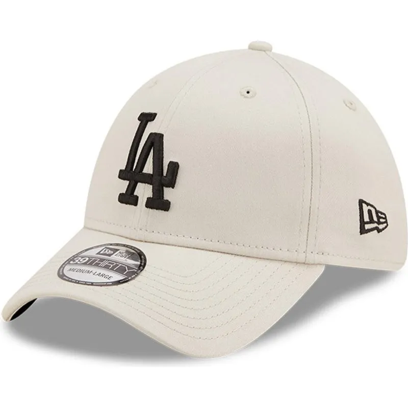 cappellino-curvo-beige-aderente-39thirty-league-essential-dei-los-angeles-dodgers-mlb-di-new-era