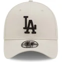 cappellino-curvo-beige-aderente-39thirty-league-essential-dei-los-angeles-dodgers-mlb-di-new-era